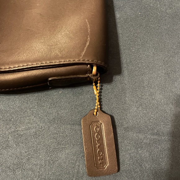 Coach, genuine black smooth leather clasp closure clutch. lightly used - Picture 6 of 6